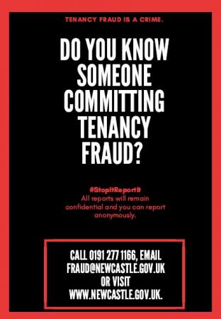 Tenancy fraud is a crime poster 