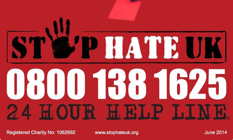 Stop Hate UK free phone number 