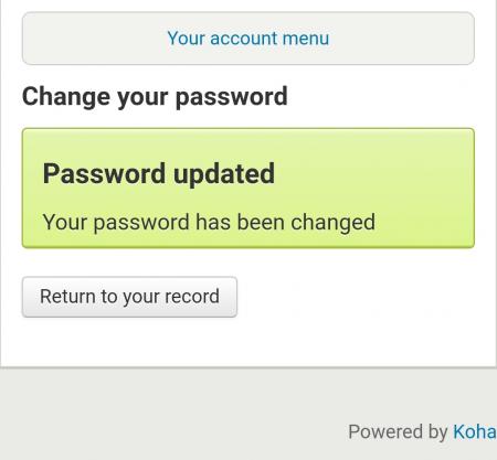 Screenshot of Password Confirmation