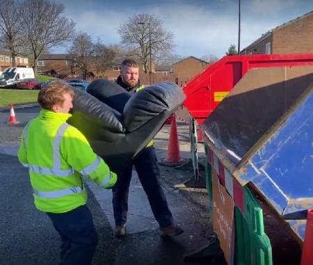 More than three tonnes of recycling was collected over two days