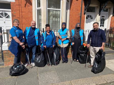 Weekly litter picks take place in the Benwell Terraces