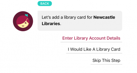 Enter library account details