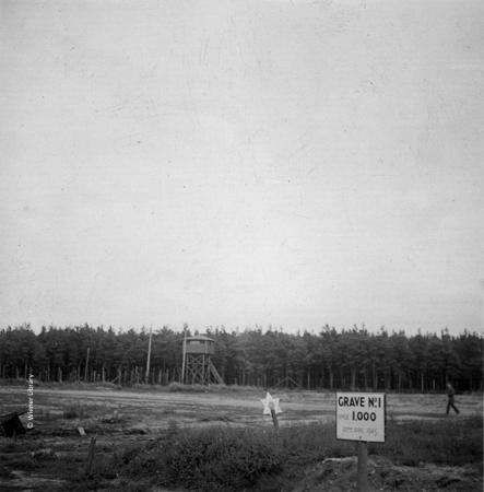 Mass grave at Belsen-Bergen concentration camp