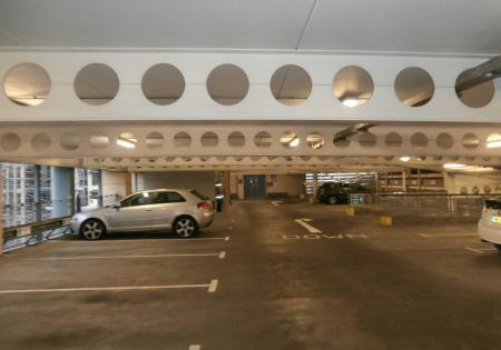 Bays marked out in a multi storey car park