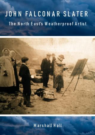 Artist John Falconar Slater painting on Cullercoats beach