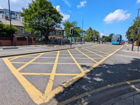 Yellow box junction Great North Road/Christon Road