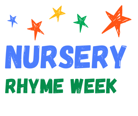 Colourful stars and the words Nursery Rhyme Week