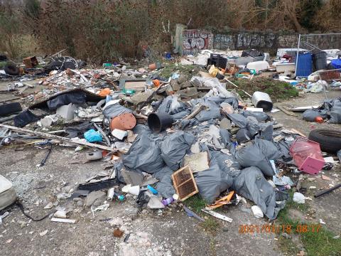 Waste dumped at the Walker Road site