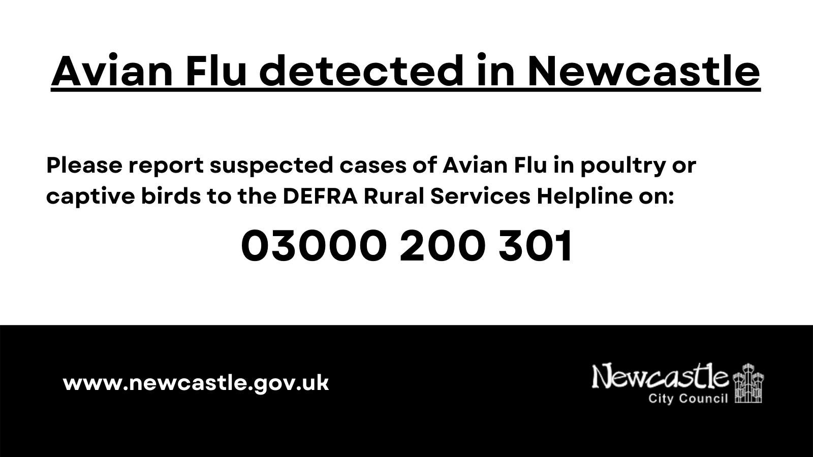 Avian Flu detected in Newcastle
