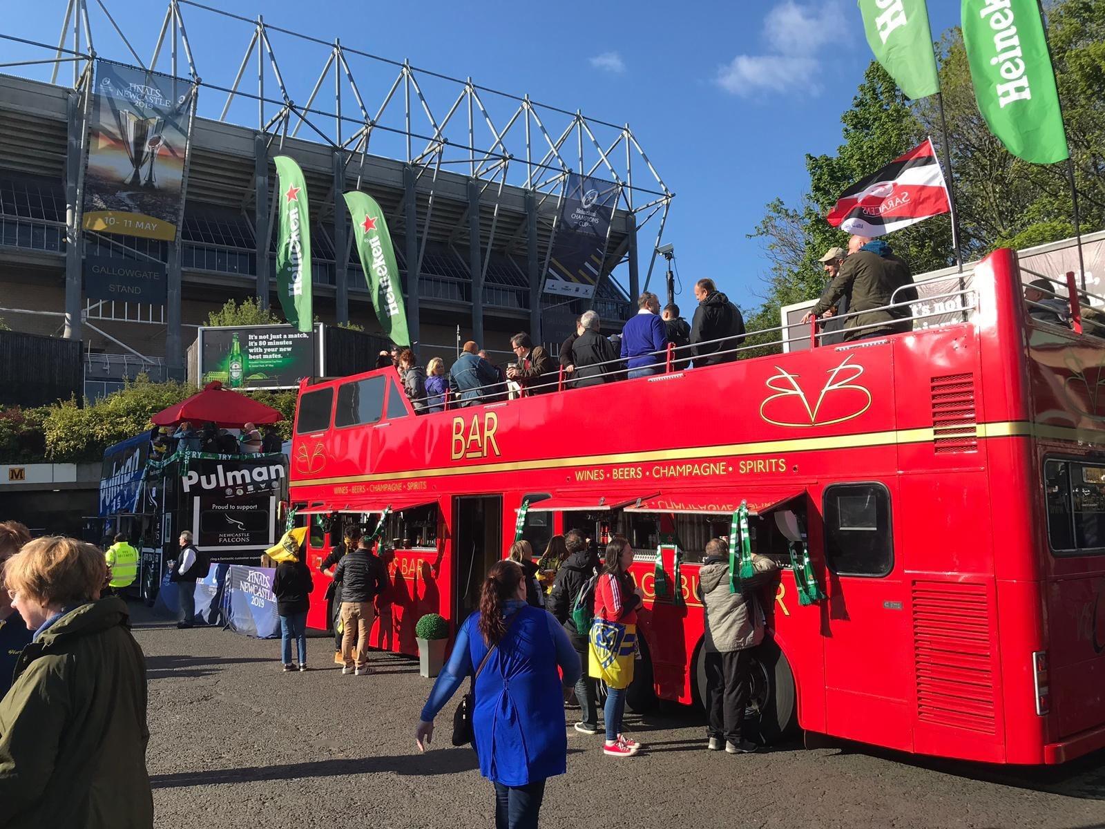The Fan Zone at St James' Park during the European Finals weekend
