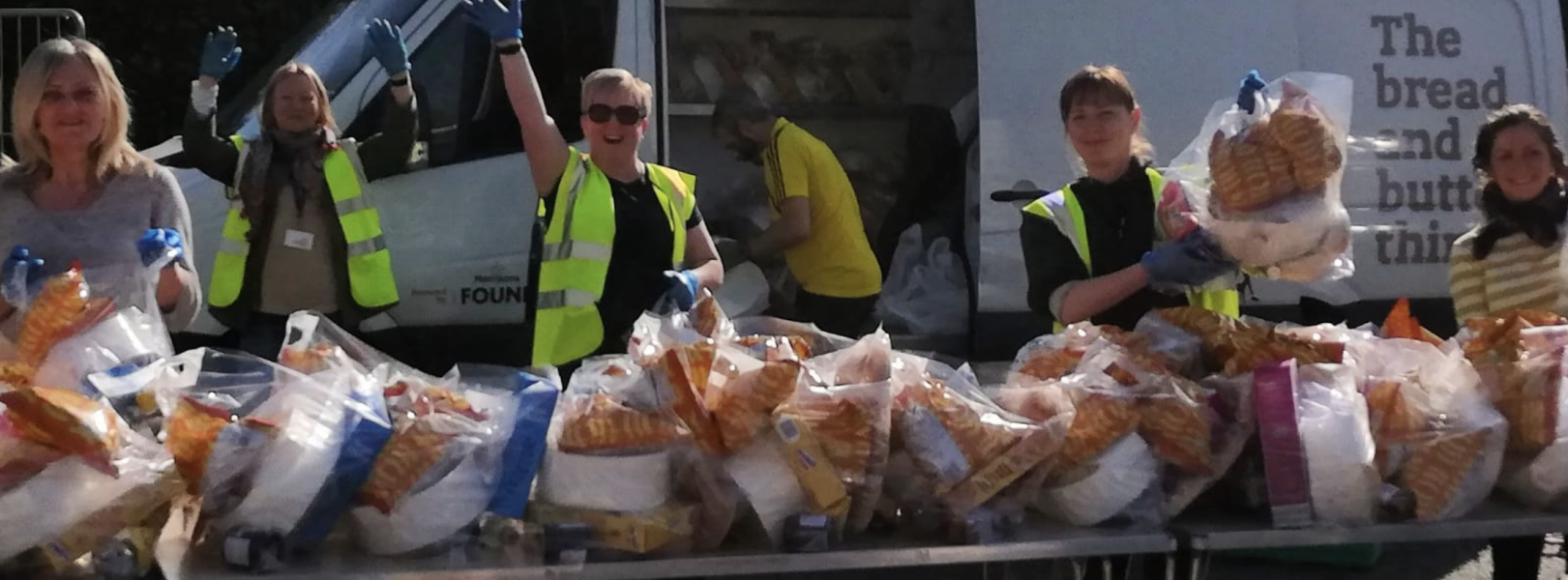 Food packages prepared by The Bread and Butter Thing