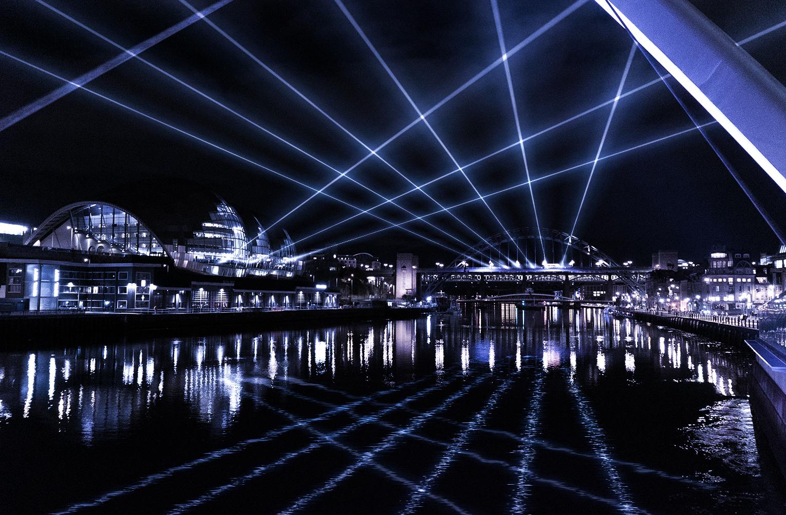 Tyne Bridge laser lights