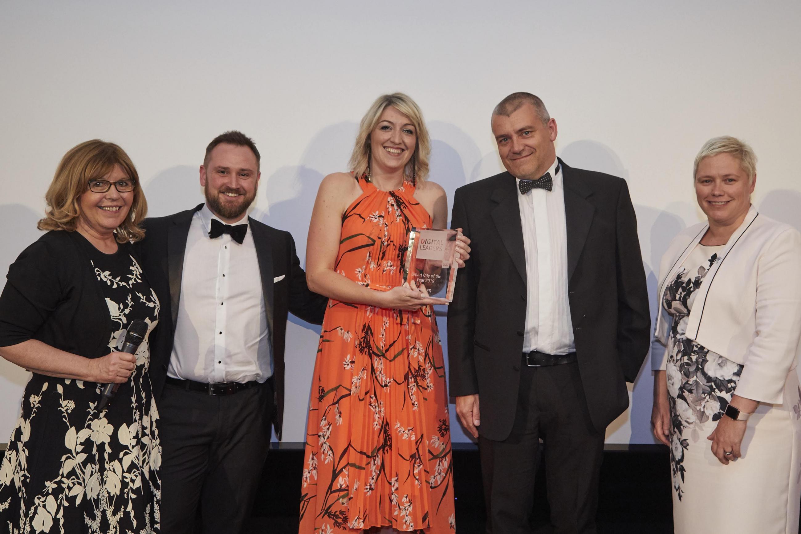 Newcastle won Smart City of the Year at the Digital Leaders Awards. 