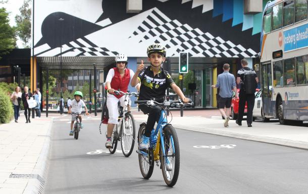 Cyclists on John Dobson Street